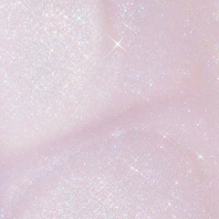 Opaltini SOL Shimmering Dry Oil swatch glistening with iridescent opal-pink microglitter across a soft pastel background, showcasing the radiant skin finish of ColourPop SOL Shimmering Dry Oil.