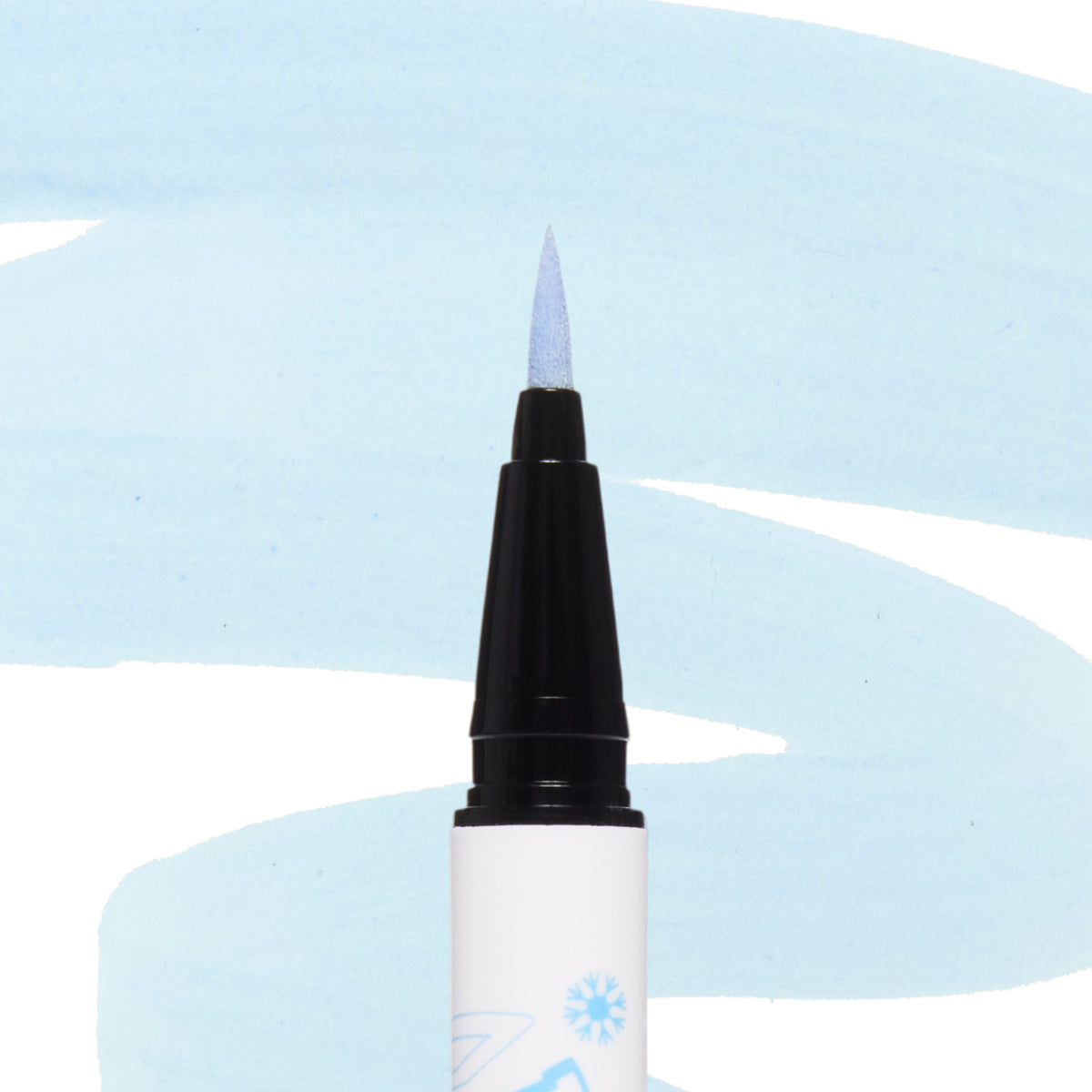 Glaceon BFF Liquid Liner pen tip over a pastel baby blue swatch