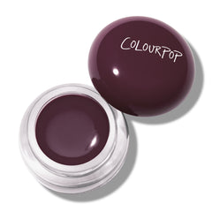 Blueberry Pie Jelly Glow Lip & Cheek Jelly open on white, deep berry jelly in a clear pot