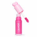 ColourPop Liquid Blush Sweet Treat shown open, doe-foot applicator lifting vivid pink pigment from a frosted pink bottle with a heart-shaped cap and ColourPop logo, on a white background beside an Allure Best of Beauty 2025 award badge.