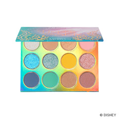 Under the Sea 12-pan palette open on white: pastels, gold, yellow, aqua, teal, green, blue and mauve