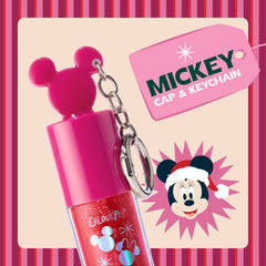 Ultra Glossy Lip with a Mickey Mouse cap and keychain, holiday tag reading Mickey cap and keychain