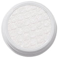 ColourPop Super Shock Shadow Tassel, a shimmering icy white cream-to-powder eyeshadow catching light across its quilt-textured pan inside a white round pot, shown in a crisp studio close-up on a white background.